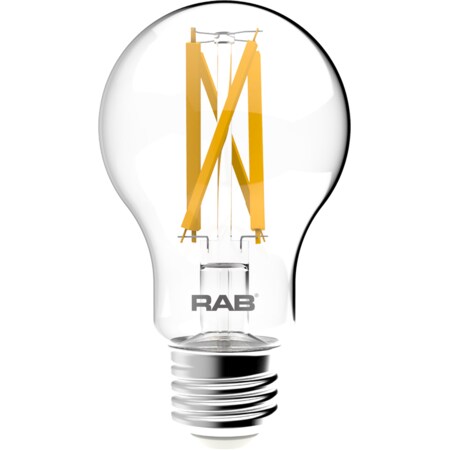 Rab FILAMENT A19 9W 60EQ 810LM E26 CRI90 2700K DIM CLEAR A19-9-E26-927-F-C
